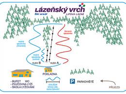 Plan des pistes Lazensky vrch – Lipová Lázně