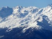 Vue sur le domaine skiable Schwemmalm de loin