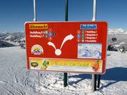 Signalisation des pistes dans le domaine skiable