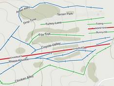 Plan des pistes Thrill Hills – Fort Ransom