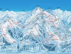 Plan des pistes 4 Vallées – Verbier/La Tzoumaz/Nendaz/Veysonnaz/Thyon
