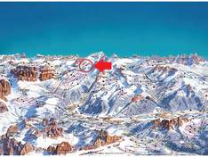 Plan des pistes Passo Fedaia – Pian dei Fiacconi (Marmolada)