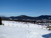 Pentes d'entraînement avec téléskis à assiettes