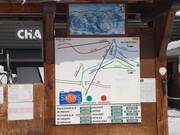 Panneau d’orientation à la station de départ Chard du Beurre