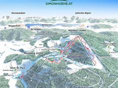Plan des pistes Simonhöhe – St. Urban