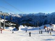 Pistes à la station intermédiaire du Fellhornbahn