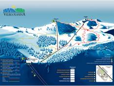 Plan des pistes Velika Planina