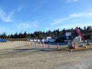 Centre d'information de Mt. Hutt avec location de chaînes à neige sur la route d'accès