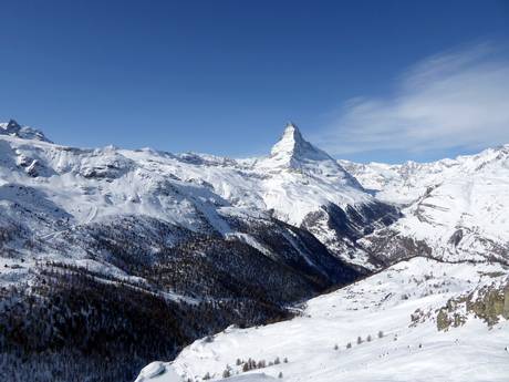 Val d'Aoste: Taille des domaines skiables – Taille Zermatt/Breuil-Cervinia/Valtournenche – Matterhorn (Le Cervin)