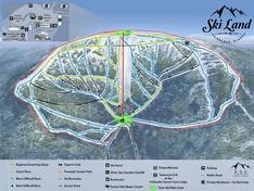 Plan des pistes Skiland – Mt. Aurora