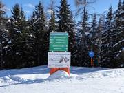 Signalisation des pistes dans le domaine skiable Wildkogel