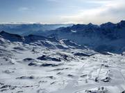 Vue sur les pistes à Breuil-Cervinia