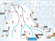 Plan des pistes Hirschberglifte – Kreuth