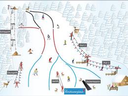 Plan des pistes Hirschberglifte – Kreuth