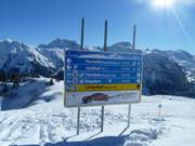 Signalisation dans le domaine skiable