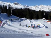 Espace d'entraînement à la station supérieure de la télécabine de l'école de ski Ratschings