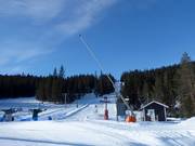 Enneigement par canons à neige à Kläppen