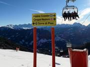Signalisation des pistes à Predazzo