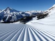 Préparation parfaite des pistes dans le domaine skiable de Minschuns