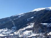 Vue depuis Bramberg sur le domaine skiable Wildkogel