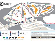 Plan des pistes Tyrol Basin – Mt Horeb