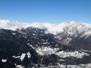 Vue sur le domaine skiable