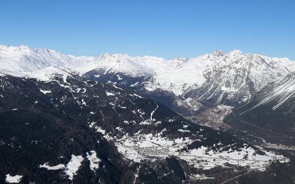 Valdidentro: Taille des domaines skiables – Taille Cima Piazzi/San Colombano – Isolaccia/Oga
