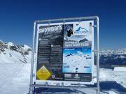 Panneau d'information sur le snowpark