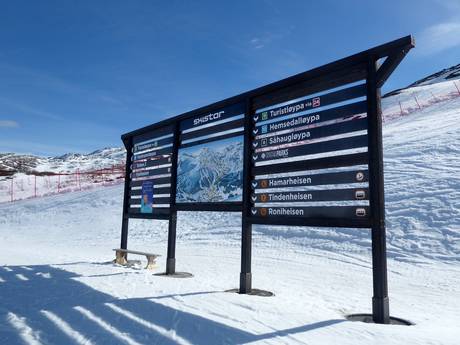 Hallingdal: indications de directions sur les domaines skiables – Indications de directions Hemsedal