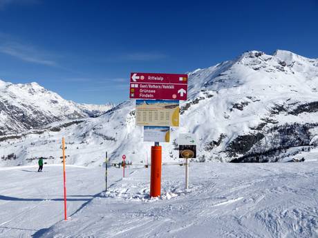 Italie nord-occidentale: indications de directions sur les domaines skiables – Indications de directions Zermatt/Breuil-Cervinia/Valtournenche – Matterhorn (Le Cervin)