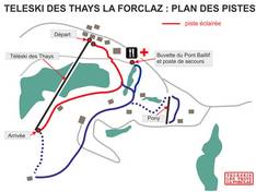 Plan des pistes Les Thays – La Forclaz