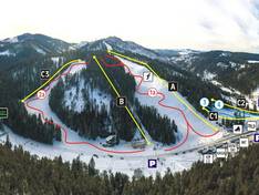 Plan des pistes Lopušná dolina – Svit