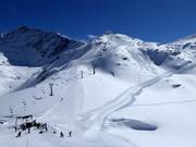 Vue sur la piste intermédiaire Medelz