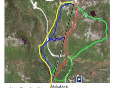 Plan des pistes Vegglifjell