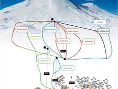 Plan des pistes Las Araucarias/Llaima – Vilcún