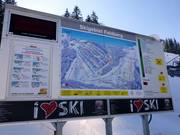 Plan des pistes avec affichage de l’état