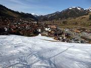 Vue sur les hébergements à Zweisimmen
