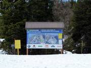 Plan des pistes dans le domaine skiable