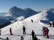 Vue depuis le Seceda sur le Langkofel