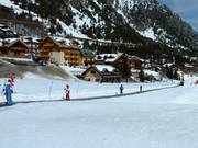 Tapis roulant dans la zone débutants à Clavière