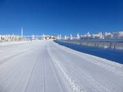 La piste de luge est également très bien préparée.