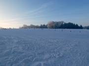 Piste d'entraînement dans la partie supérieure du domaine skiable