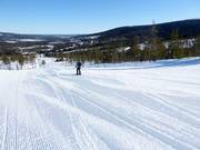 Des pistes larges et faciles dominent dans le domaine skiable de Stöten.