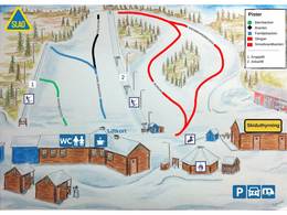 Plan des pistes Asbybacken (Asby Alpina)