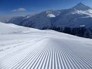 Préparation parfaite des pistes dans le domaine skiable de Vent