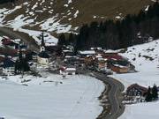 Vue sur les hébergements à Balderschwang