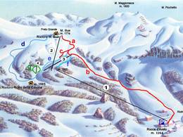 Plan des pistes Monte Bue – Santo Stefano d'Aveto