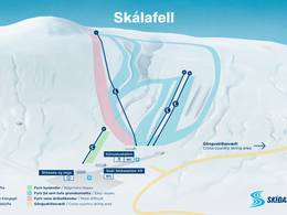 Plan des pistes Skálafell