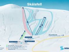 Plan des pistes Skálafell