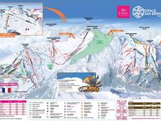 Plan des pistes Espace San Bernardo – La Rosière/La Thuile